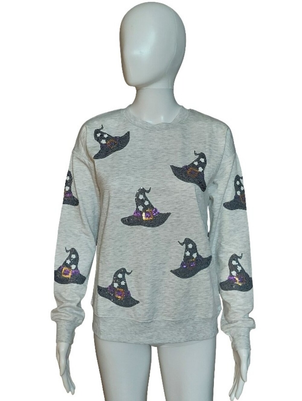 Philosophy Halloween Sequin Witch Hat Sweatshirt